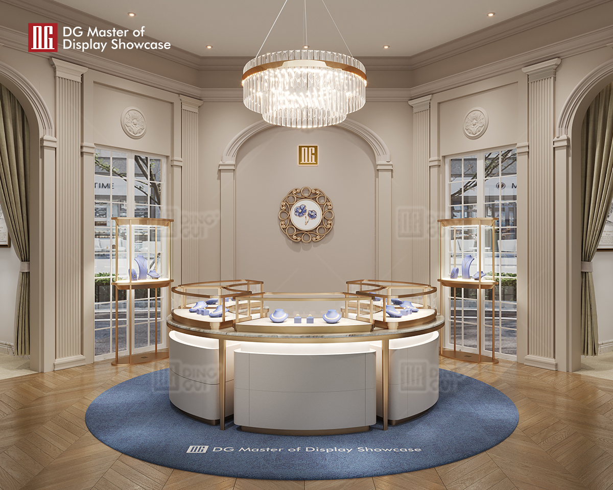 Marble Island Display Cabinet for High-End Jewelry and Watches - DG Showcase 9