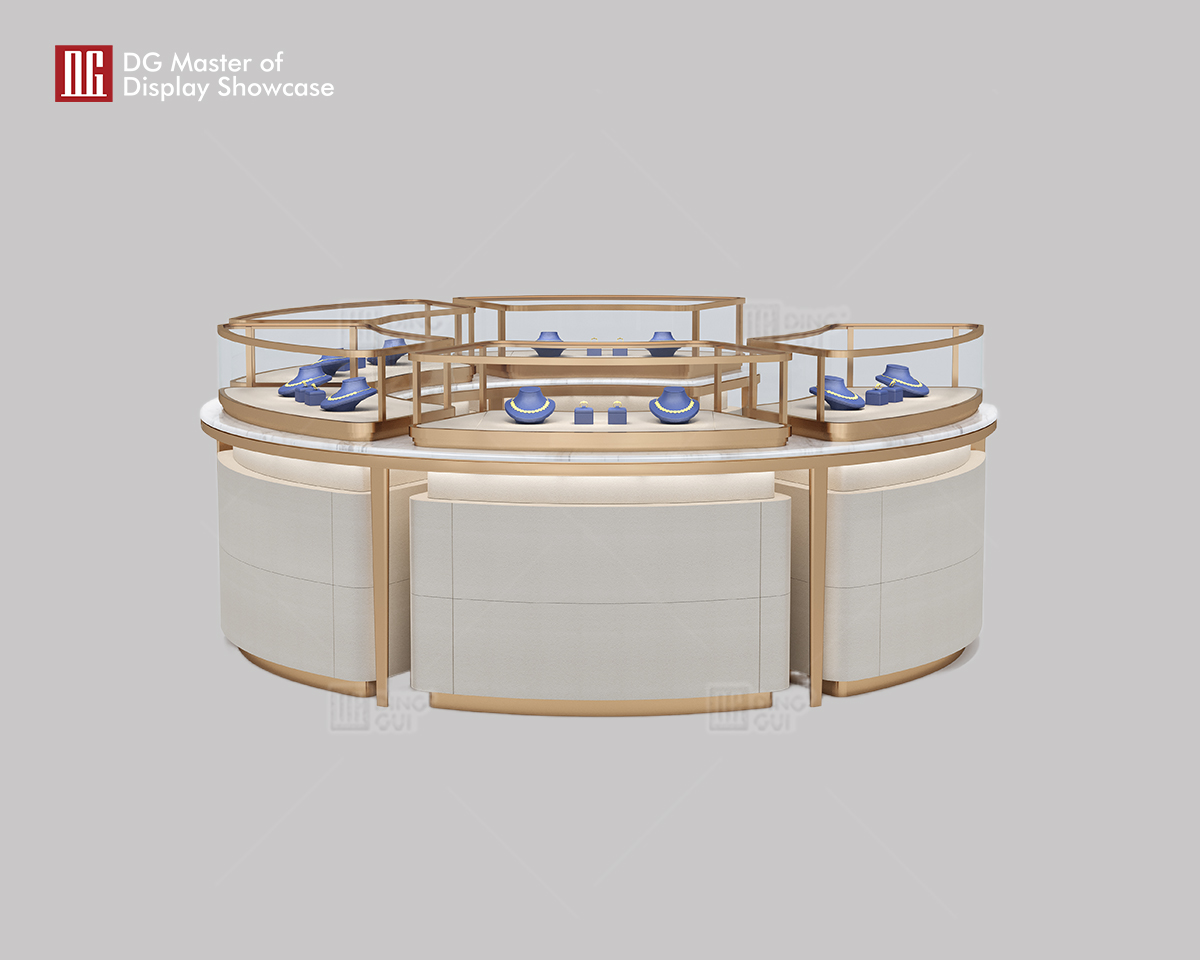 Marble Island Display Cabinet for High-End Jewelry and Watches - DG Showcase 6