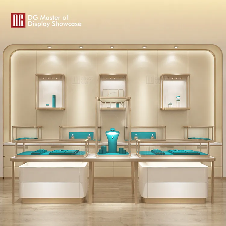 Front Counter Jewelry Display- Fashionable Stainless Steel Showcase 4