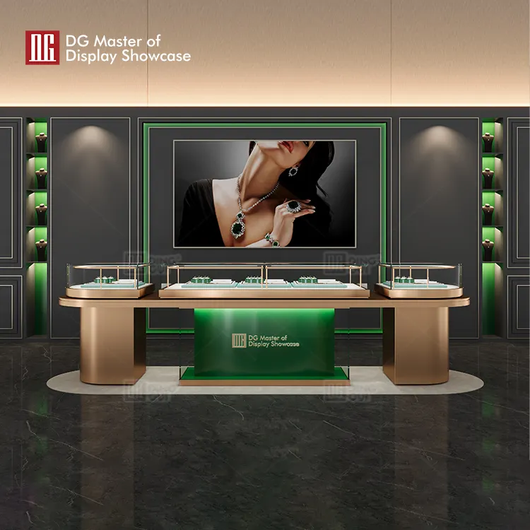luxury Island Display Cabinet factory | DG Display Showcase 5