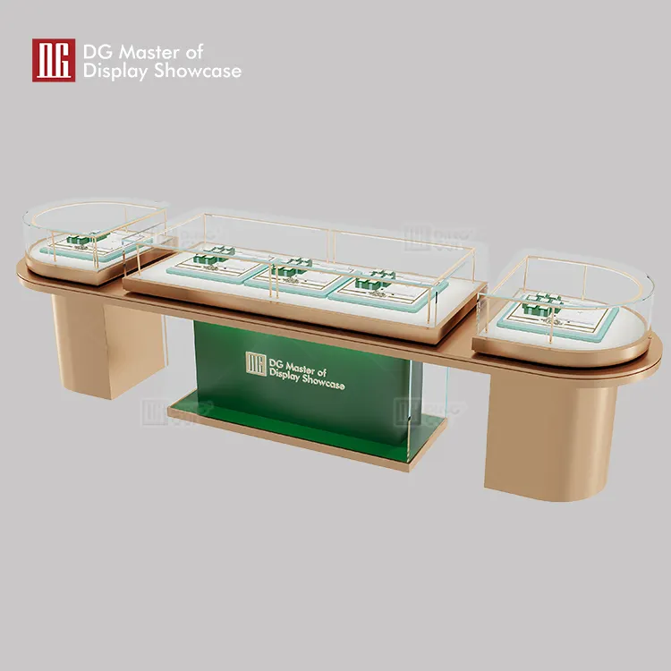 luxury Island Display Cabinet factory | DG Display Showcase 4
