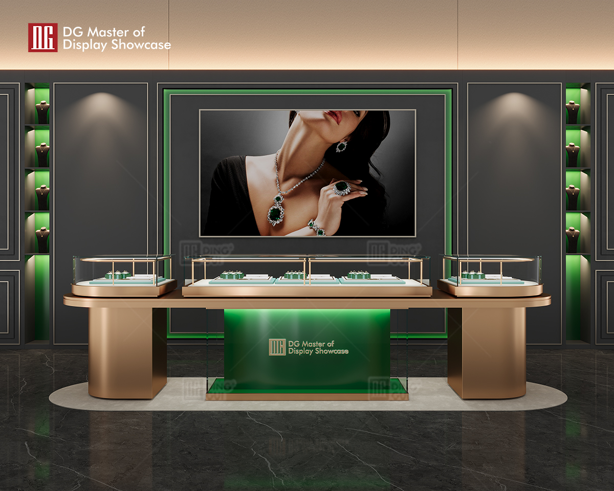 DG Showcase High-end Luxury Island Jewelry Display Case Customization Manufacturer 10