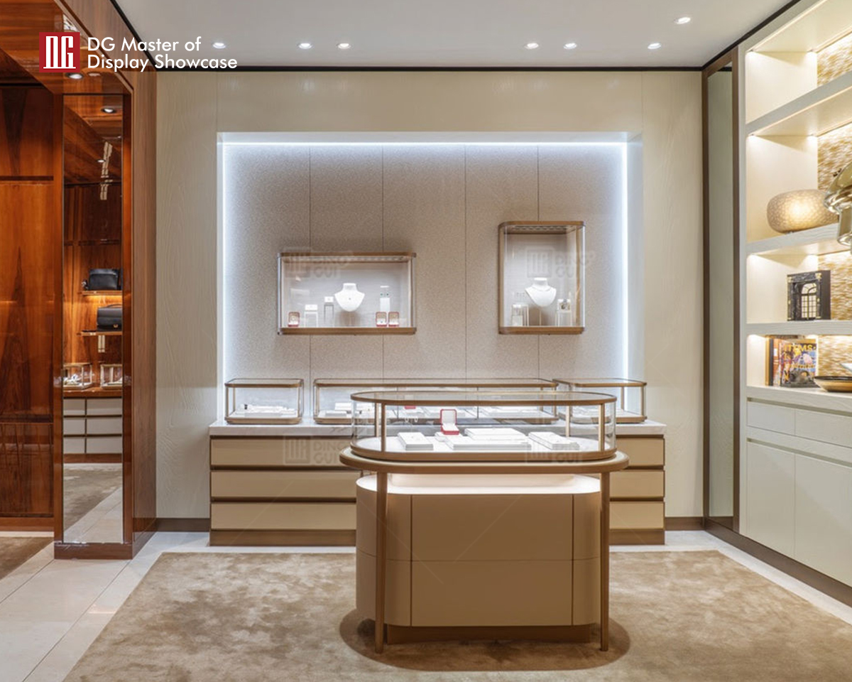 DG Showcase High Quality Jewellery Watch Display Showcase Fancy Shop Counter Design 9