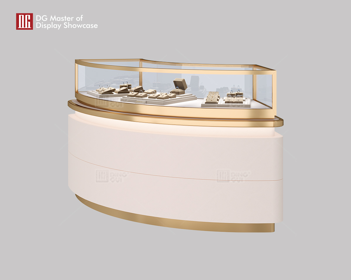 DG's New Design Unique Curve Luxury Jewelry Display Showcase 8