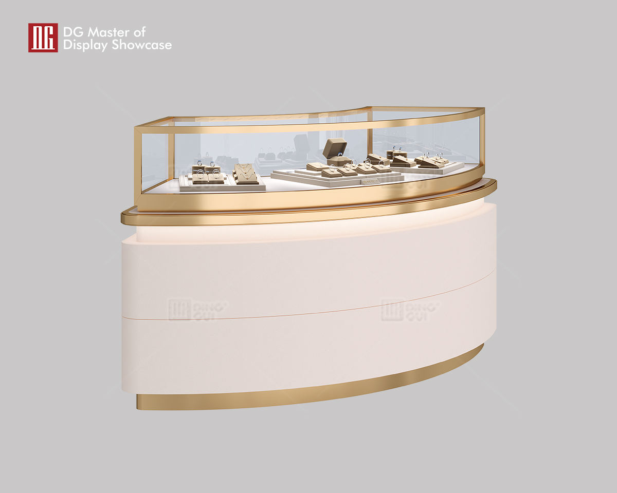 DG's New Design Unique Curve Luxury Jewelry Display Showcase 7