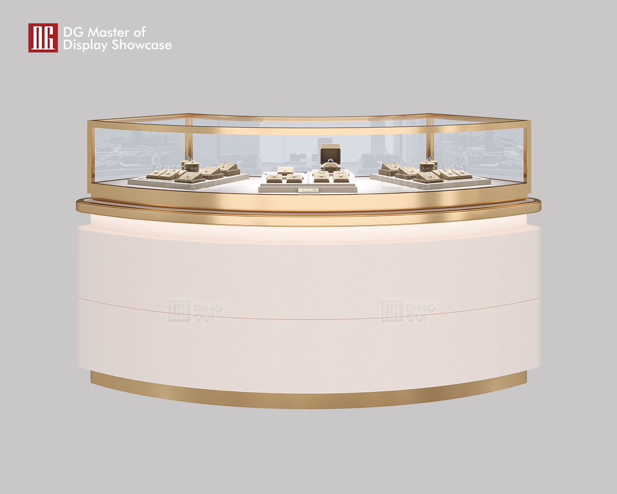 DG's New Design Unique Curve Luxury Jewelry Display Showcase 6