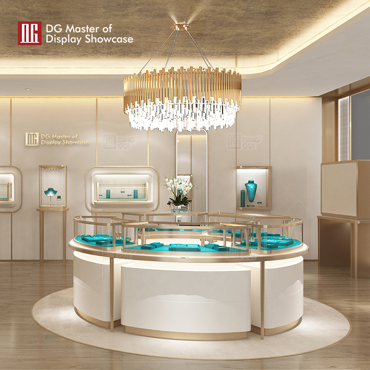 Custom Island Display Cabinet manufacturer Manufacturer | DG Display Showcase 6