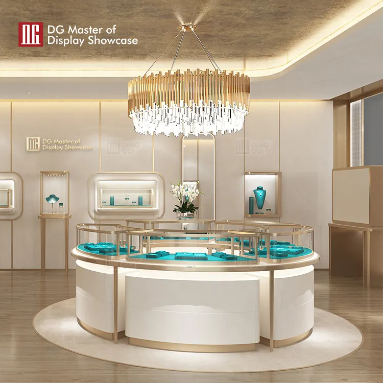 Custom Island Display Cabinet manufacturer Manufacturer | DG Display Showcase 2