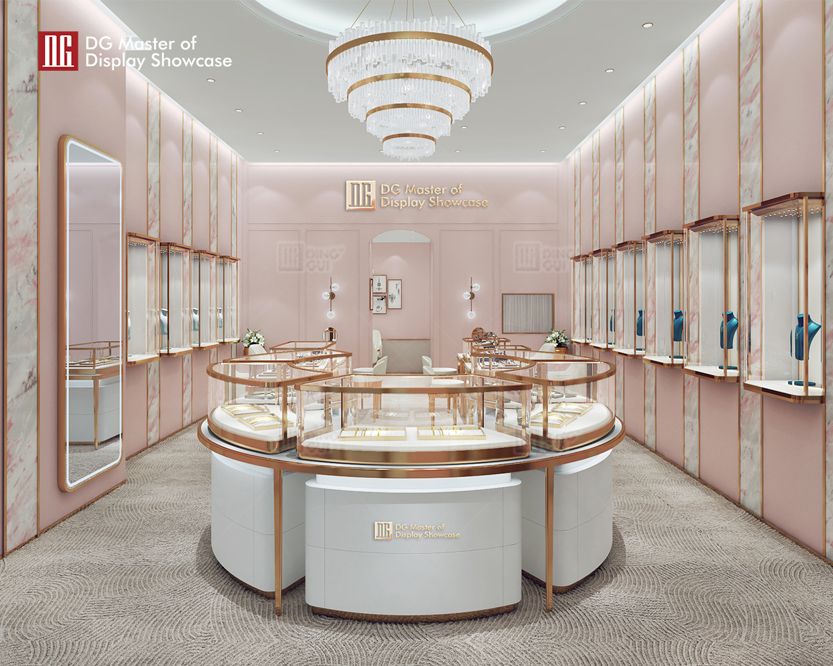 DG Showcase Ultra clear glass custom watch showcase display countertop jewellery display cabinets manufacturers 8