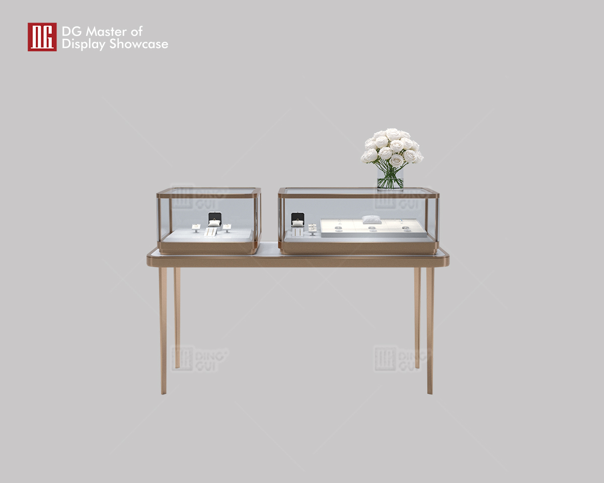 DG showcase customized luxury jewelry watch store display cabinet modern new decorative design 6