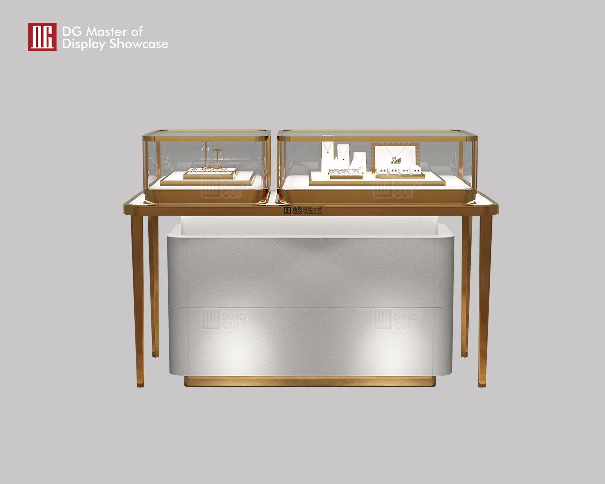 DG showcase customized luxury jewelry watch store display cabinet modern new decorative design 7