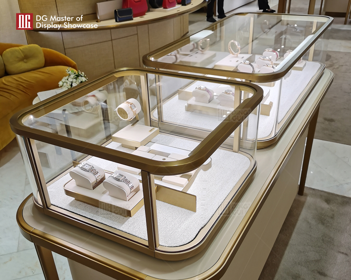 DG showcase customized luxury jewelry watch store display cabinet modern new decorative design 10