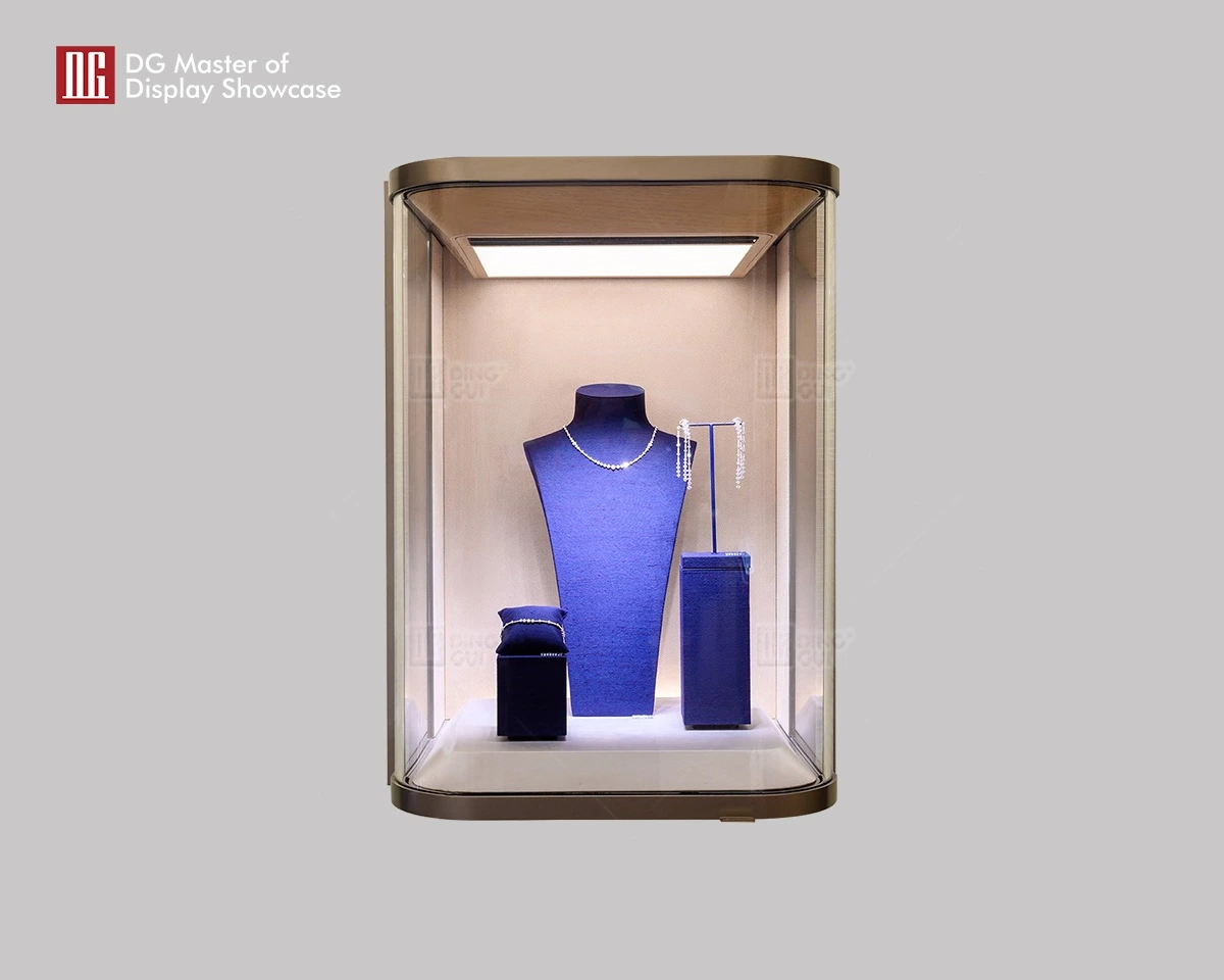 Vitrinas de pared personalizadas para joyería y relojes de DG Showcase, vitrinas de lujo para productos 1