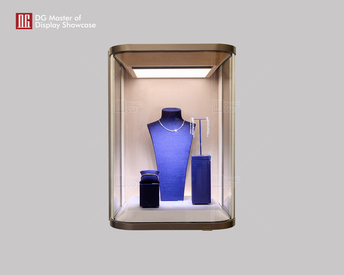Vitrinas de pared personalizadas para joyería y relojes de DG Showcase, vitrinas de lujo para productos 6