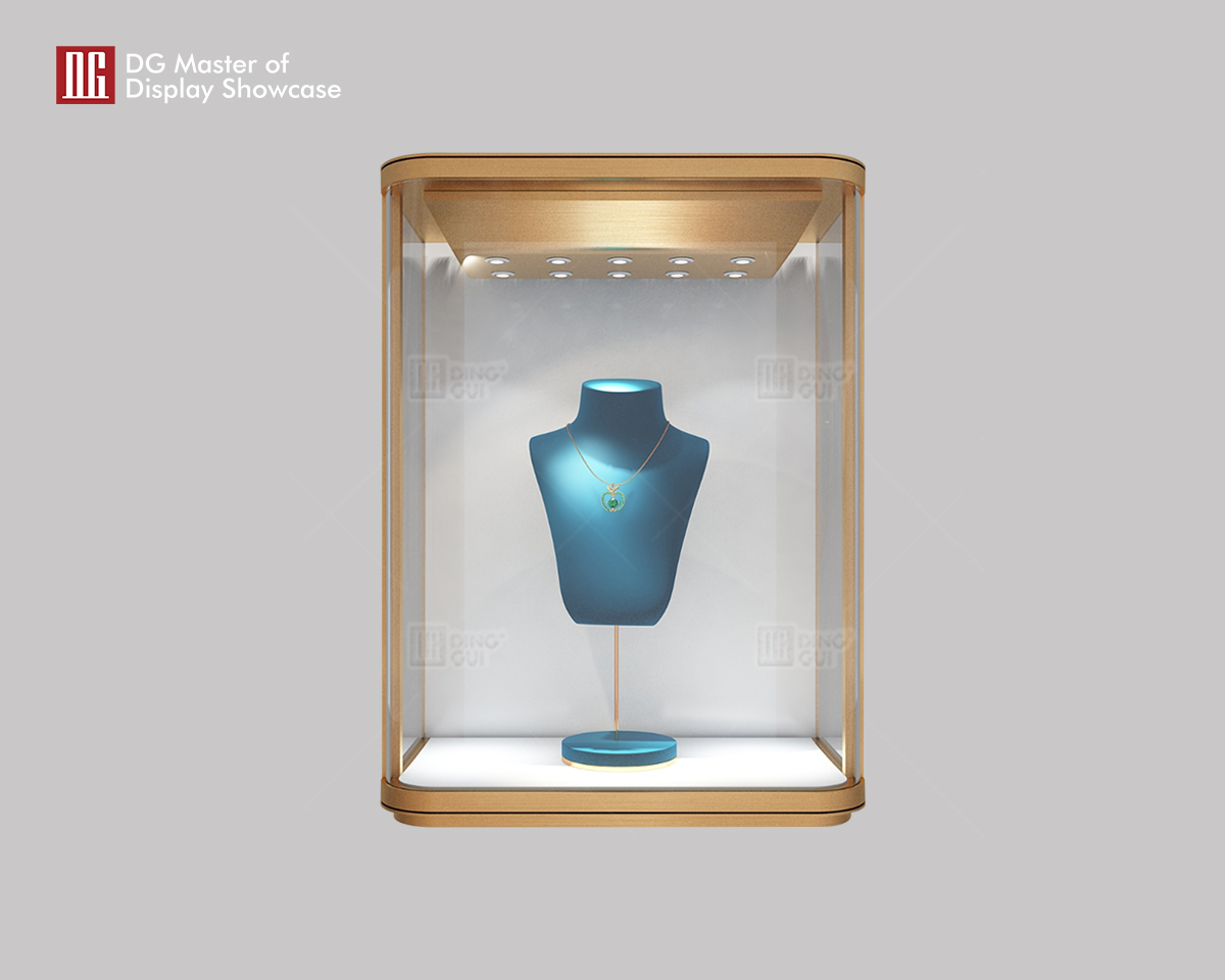 Vitrinas de pared personalizadas para joyería y relojes de DG Showcase, vitrinas de lujo para productos 7