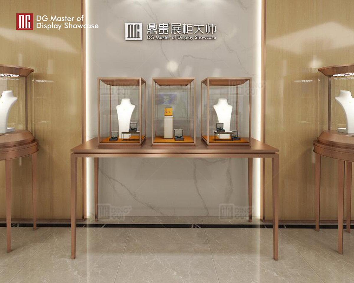 DG showcase customized quality luxury jewelry watch shop cabinet display counter showcase 8