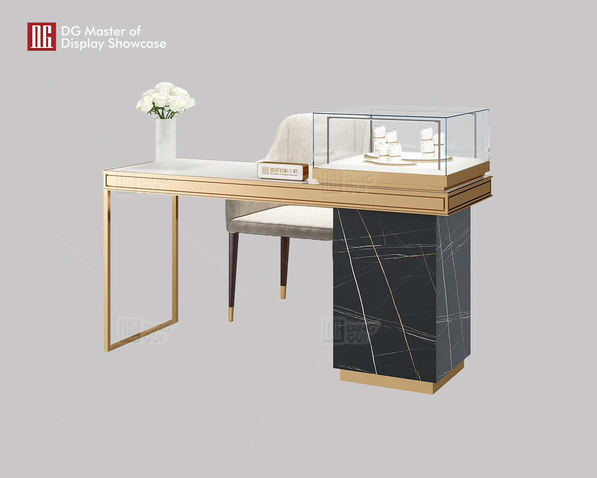 DG Display Showcase 2024 Latest Marble High-end Jewelry Negotiation Table Watch Experience Table 8