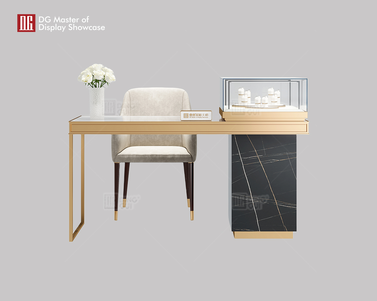 DG Display Showcase 2024 Latest Marble High-end Jewelry Negotiation Table Watch Experience Table 6