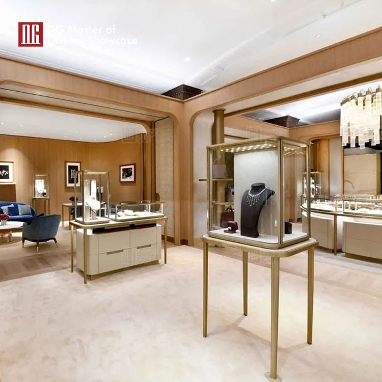 luxury free standing glass display case manufacturer | DG Display Showcase 4