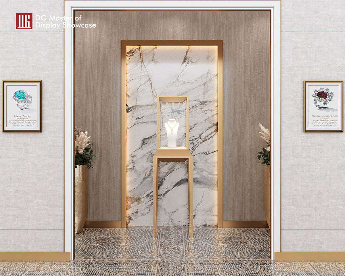 DG Display Showcase | custom free standing glass display case wholesale 9