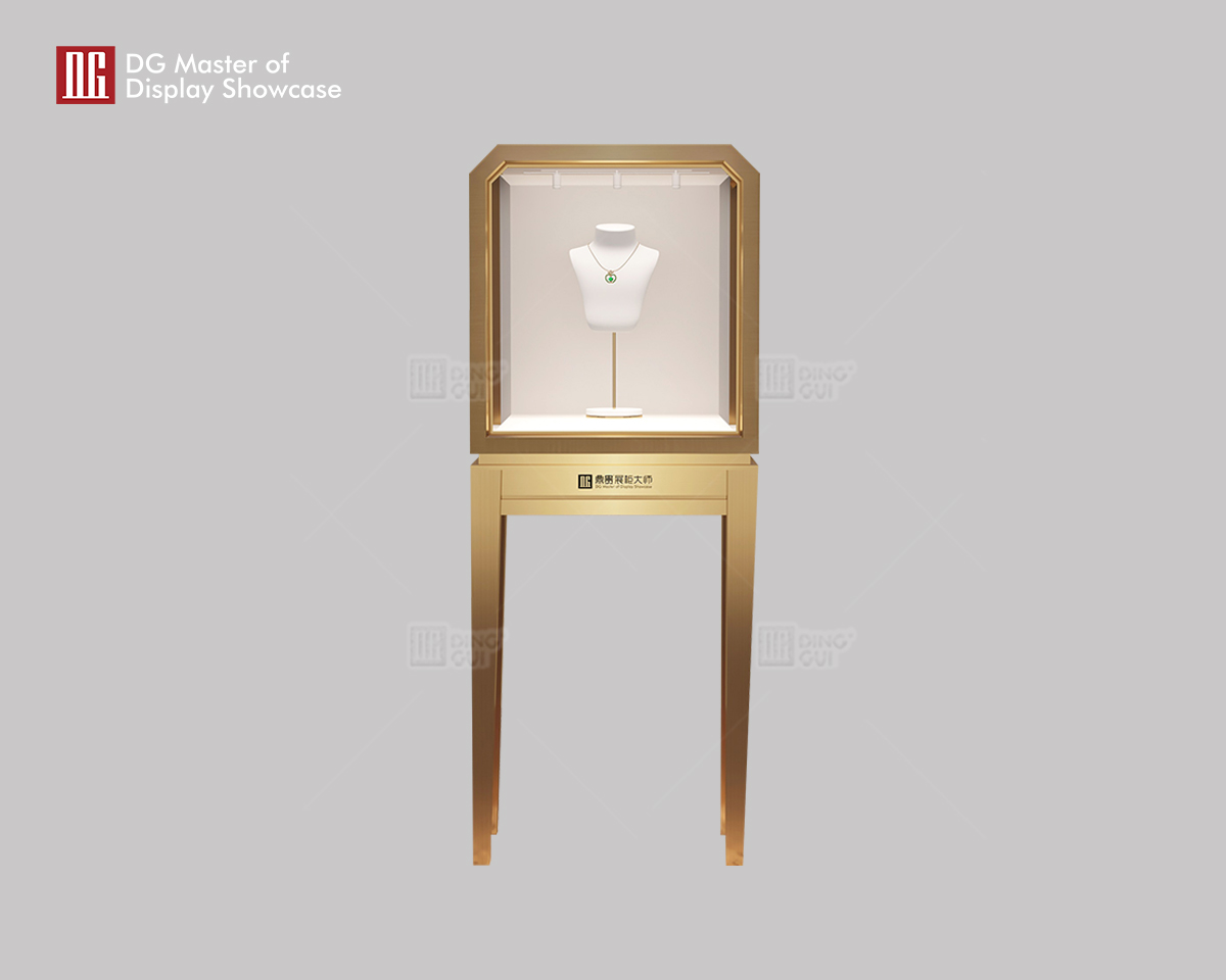 DG Showcase Attraktivt smykkedisplay i rustfrit stål til butiksvindue 6