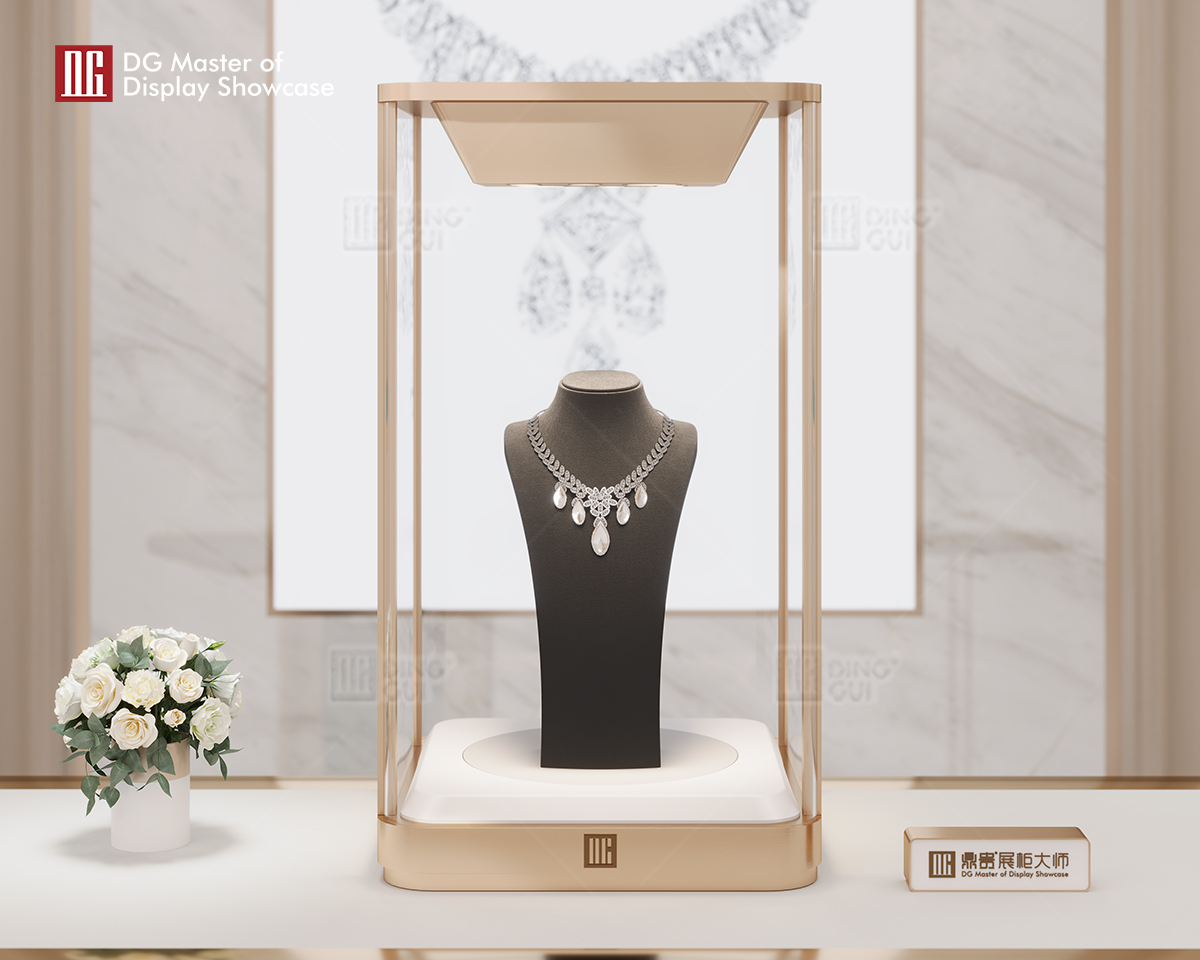 DG New Design High-end Jewelry Watch Countertop Rotating Showcase 10