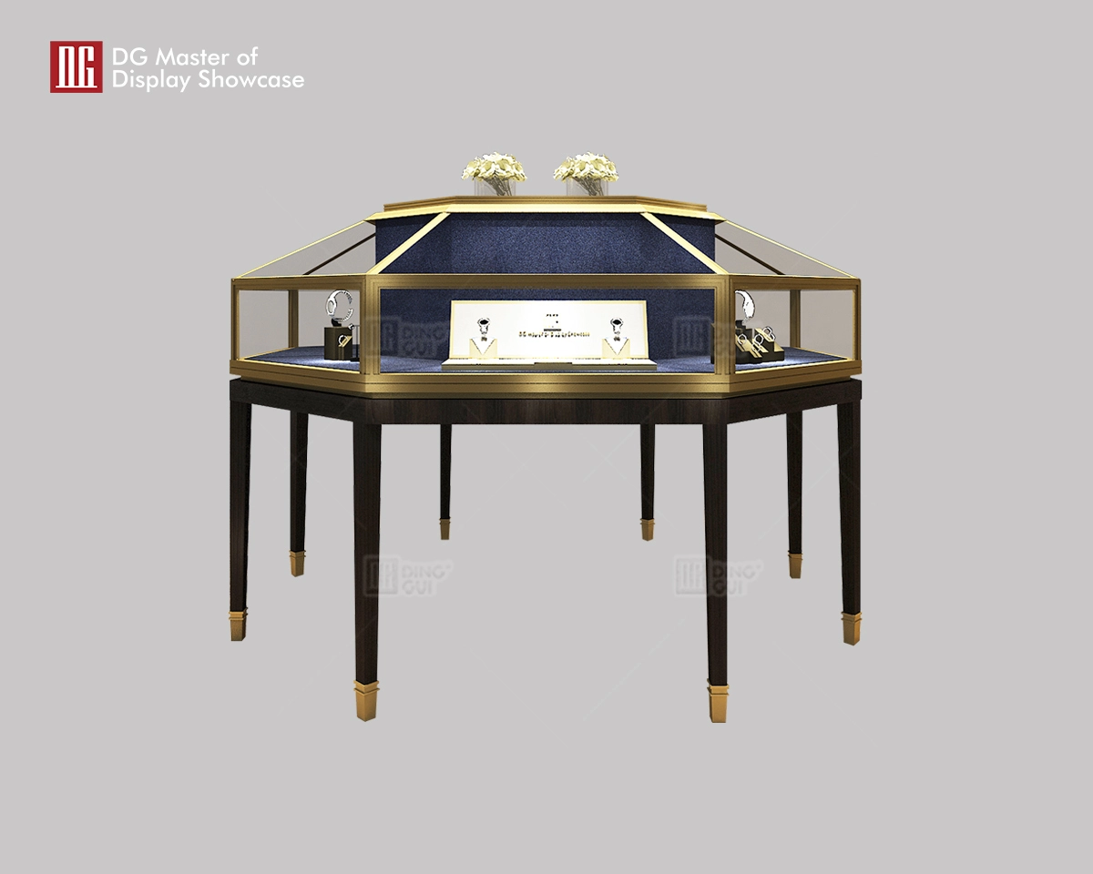 DG Showcase သီးသန့် လက်ဝတ်ရတနာနာရီ Display Showcase ဒီဇိုင်းဆိုင် Cabinet အလှဆင်ခြင်း။ 1