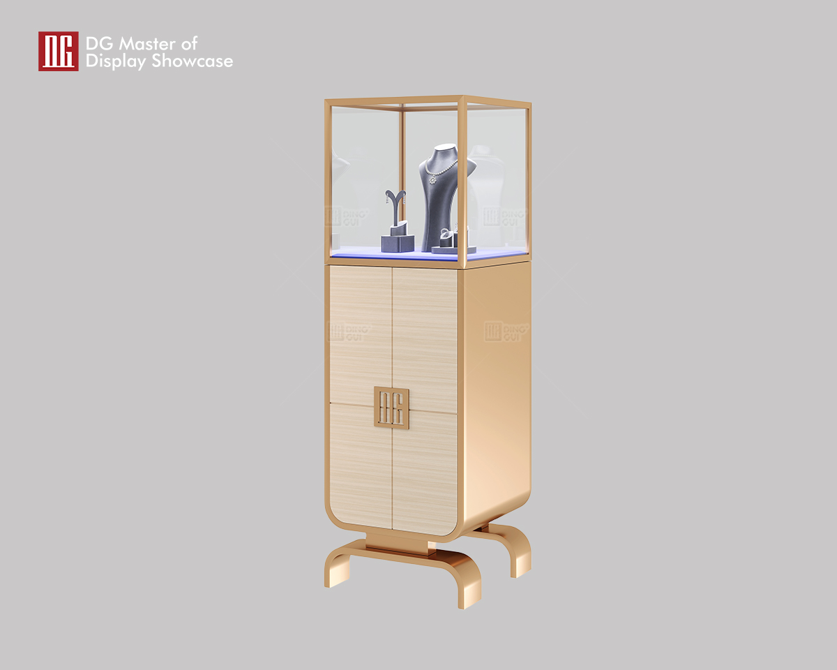 Luxurious DG Upright Glass Display Cabinet 8