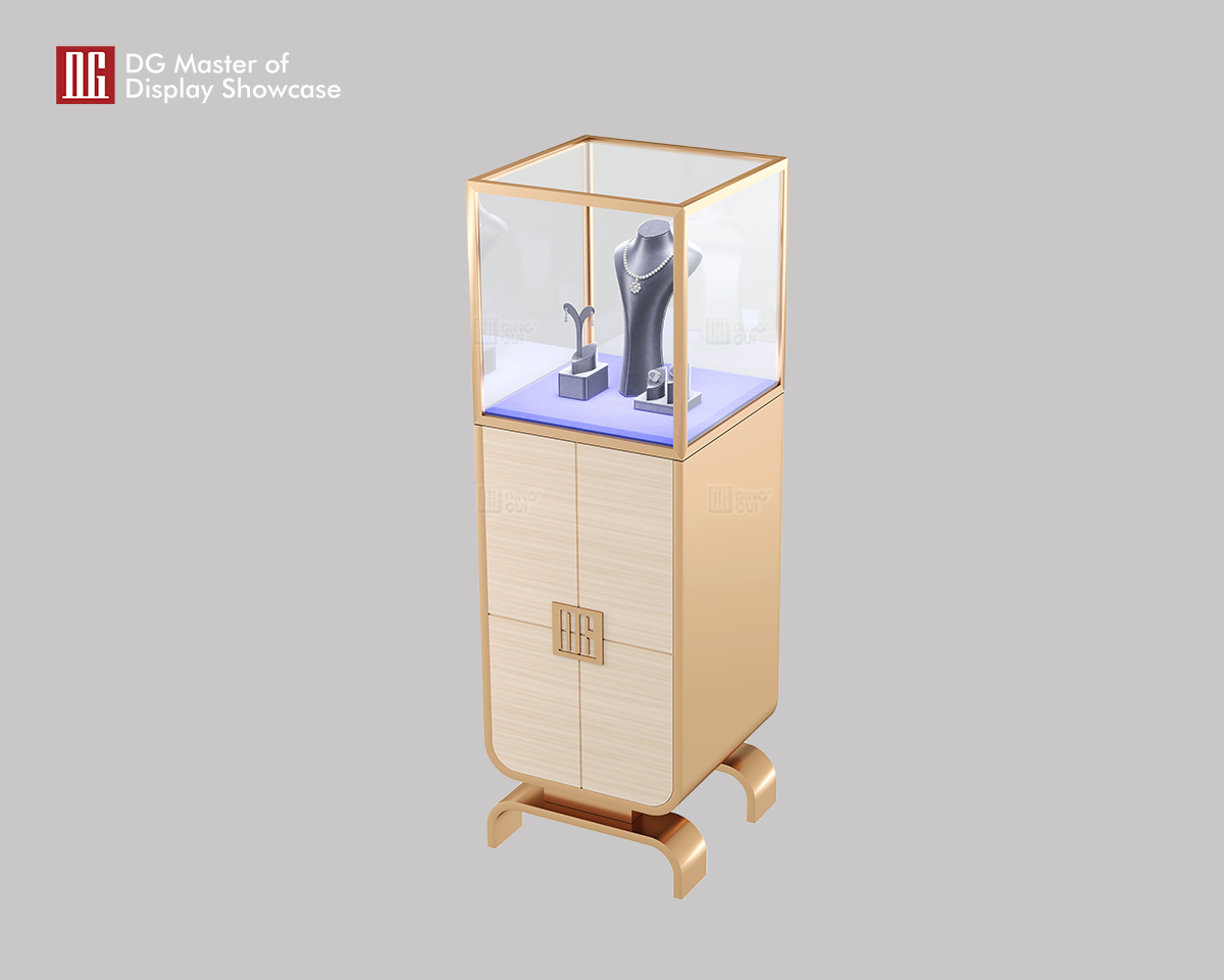 Luxurious DG Upright Glass Display Cabinet 9