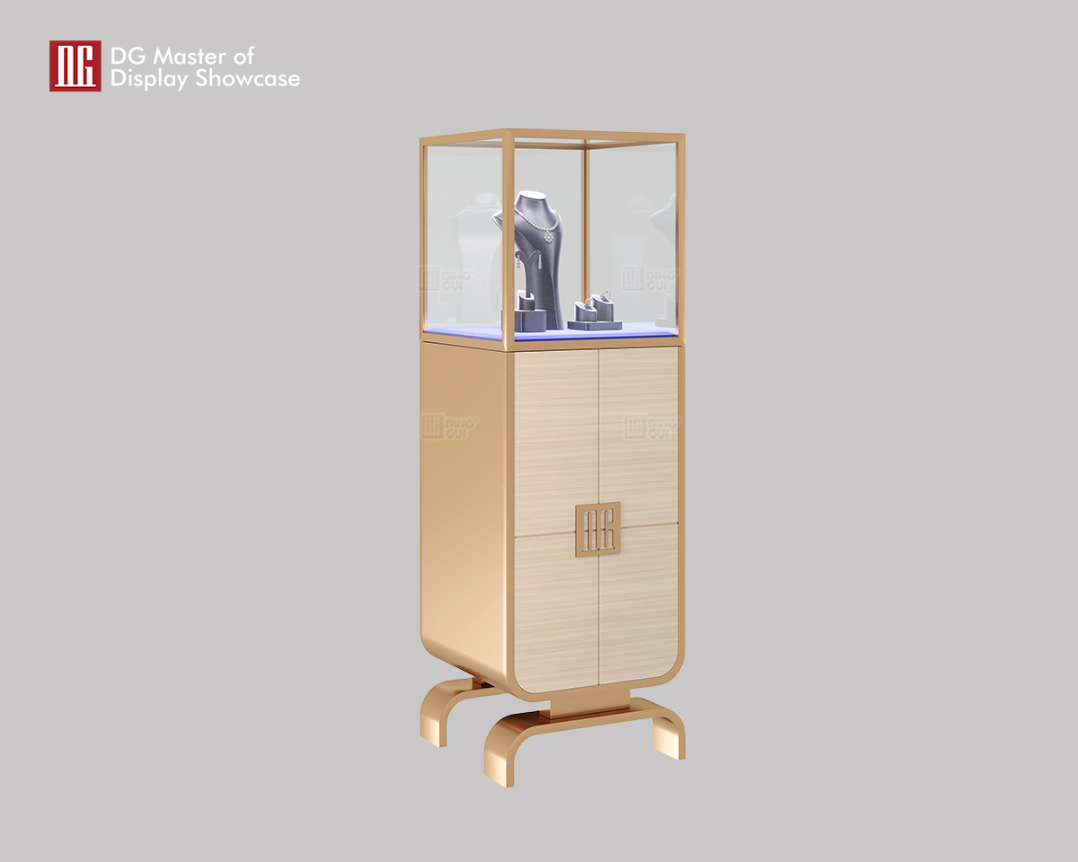 Luxurious DG Upright Glass Display Cabinet 7