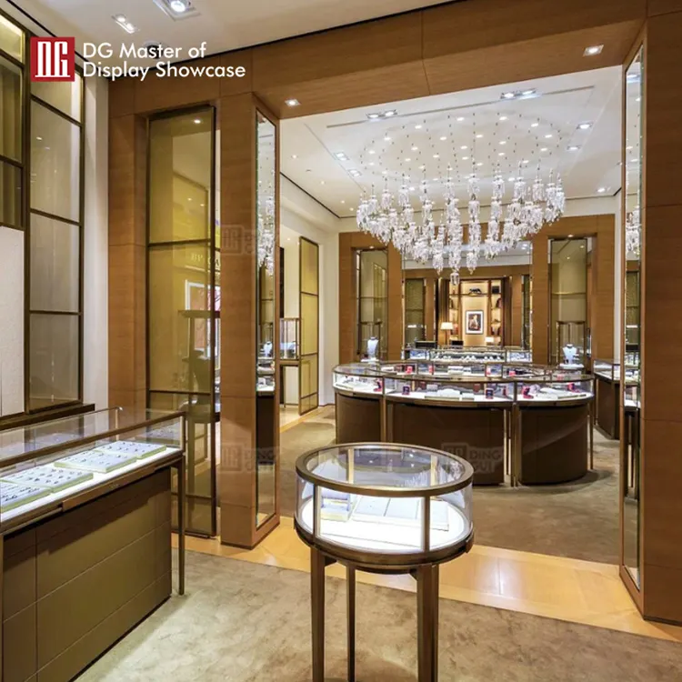 Luxury Round Jewelry Watch Showcase with Intelligent Lighting & Electronic Lock 4