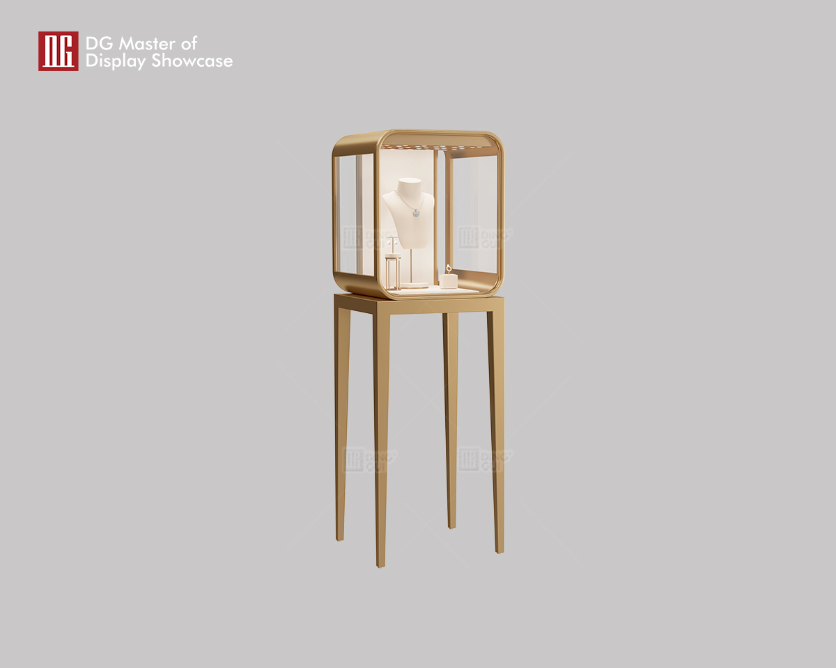 DG Display Showcase’s Luxury Arc-shaped Vertical Cabinet Standing Showcase 7