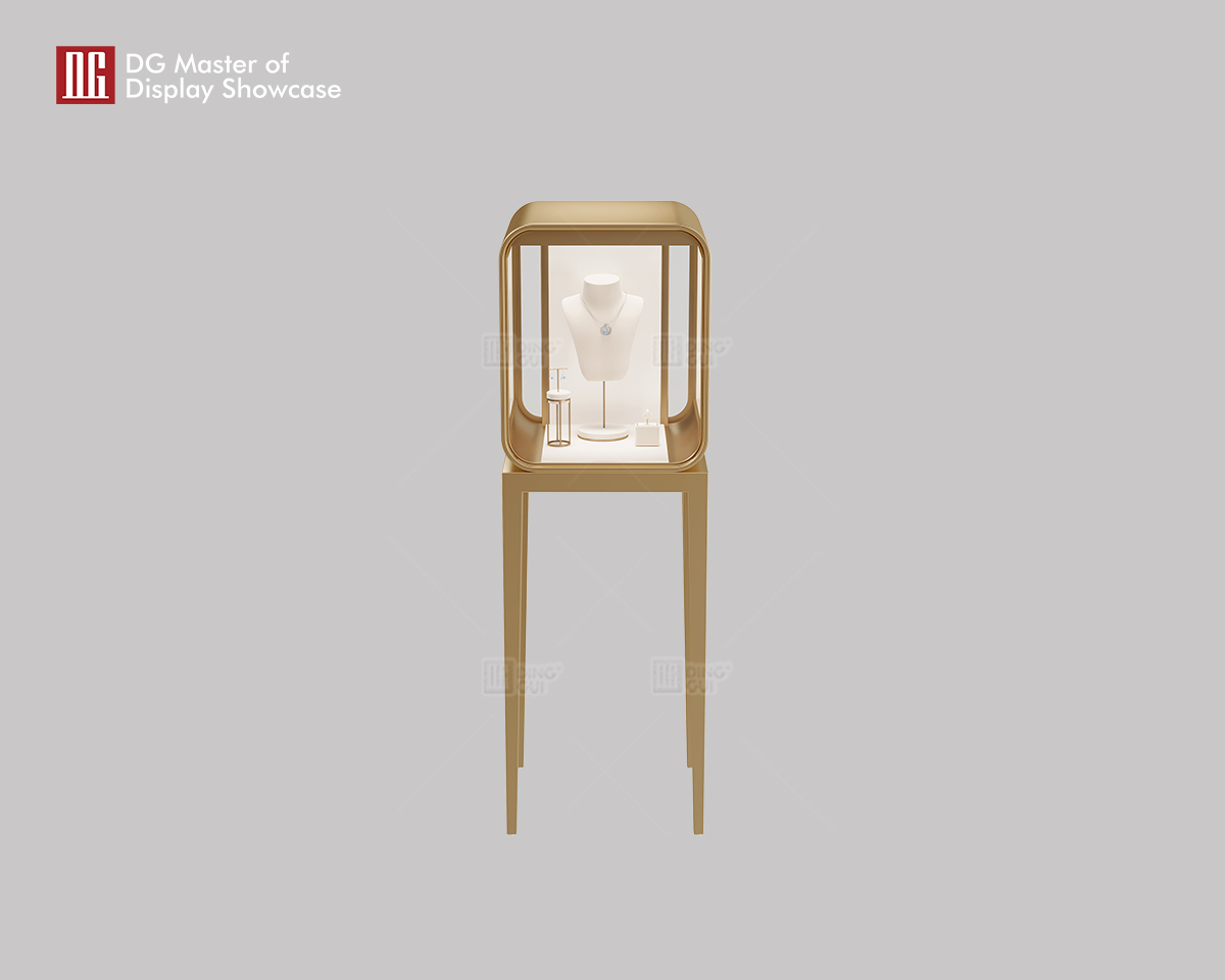 DG Display Showcase’s Luxury Arc-shaped Vertical Cabinet Standing Showcase 9