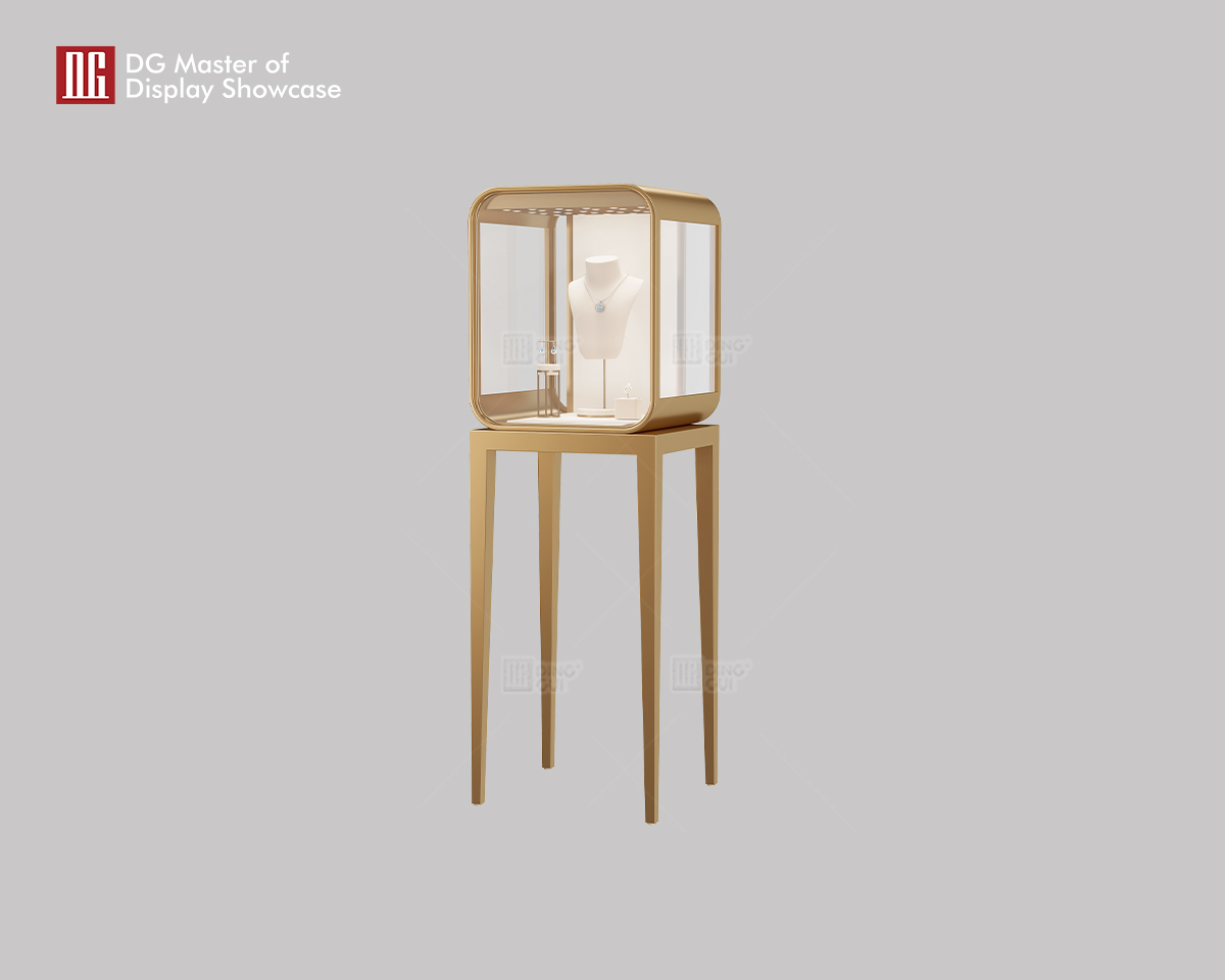 DG Display Showcase’s Luxury Arc-shaped Vertical Cabinet Standing Showcase 8
