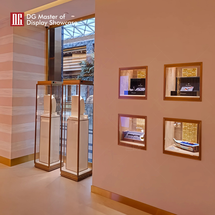 Bepoke free standing glass display case manufacturer | DG Display Showcase 8