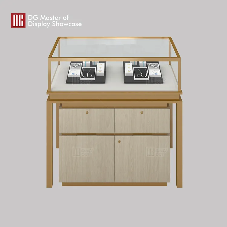 Luxury Glass Showcase: Front Opening & Adjustable Lighting 2