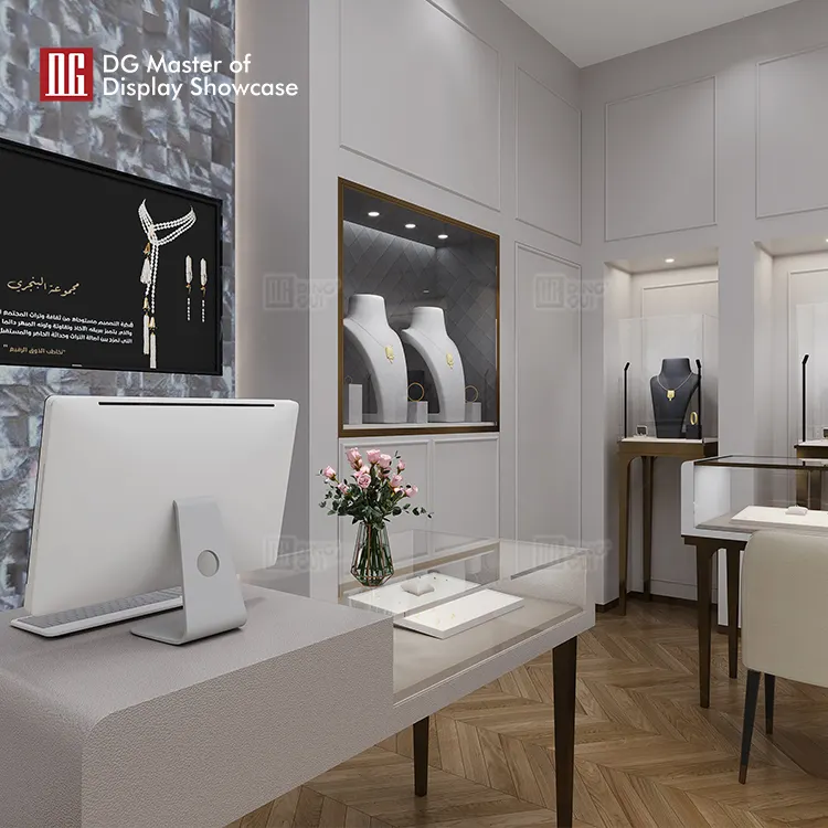 luxury black arched display cabinet wholesale | DG Display Showcase 4