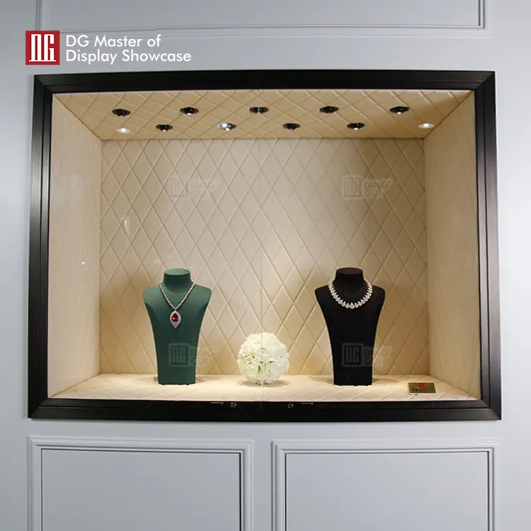 luxury black arched display cabinet wholesale | DG Display Showcase 2