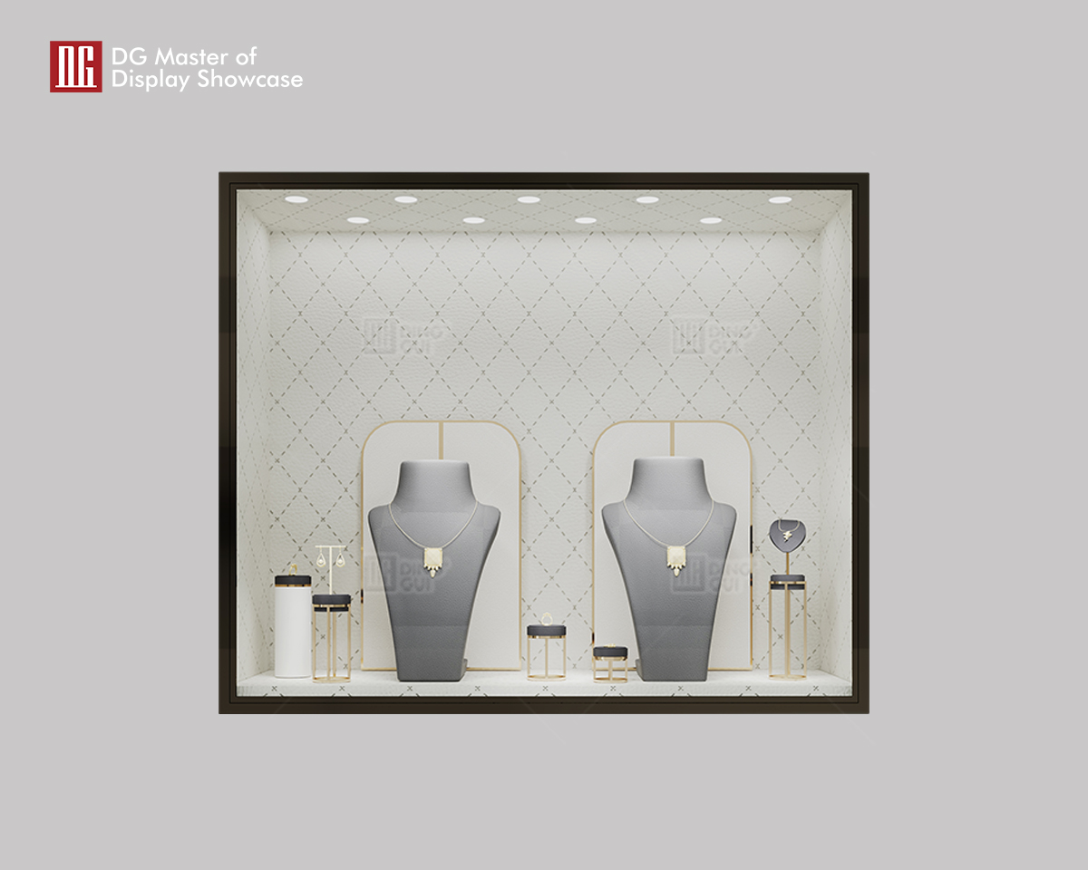 DG Showcase Απλό Σχεδιασμό Πολυτελή Κοσμήματα Ρολόι Τοίχου Βιτρίνα Εσωτερικής Διακόσμησης 6