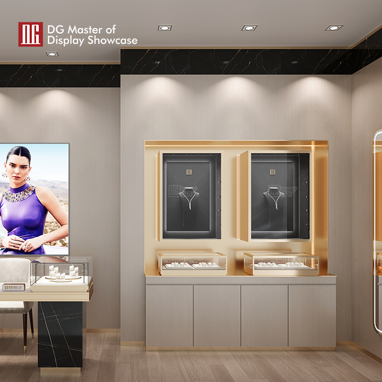 Custom black glass display case wholesale Manufacturer | DG Display Showcase 6