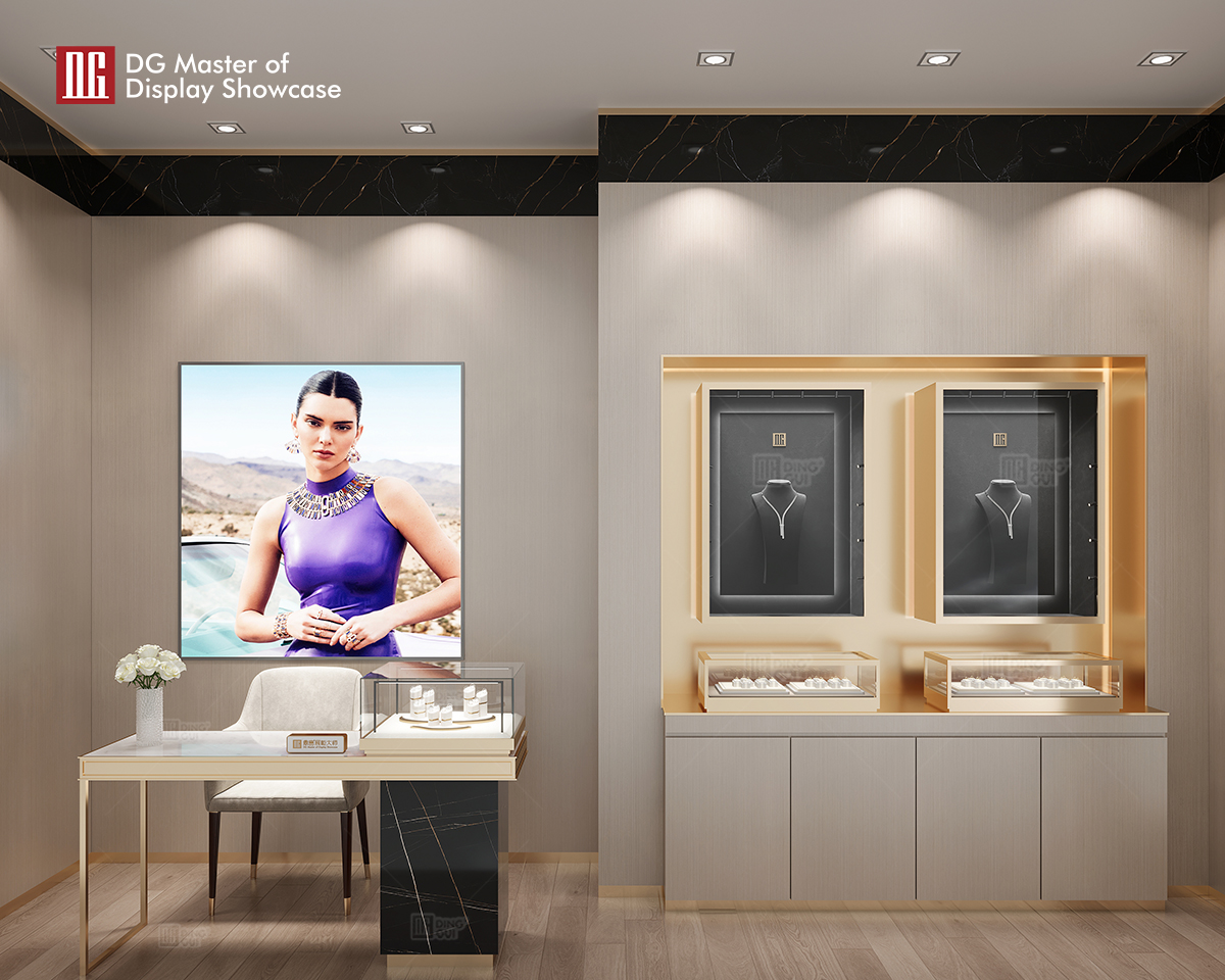 Tilpassede DG Custom High-End Luksus Smykke Display Vægmonterede Producenter Fra Kina 10