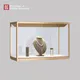 Gold Brushed Stainless Steel Jewelry & Watch Display Cabinet 2