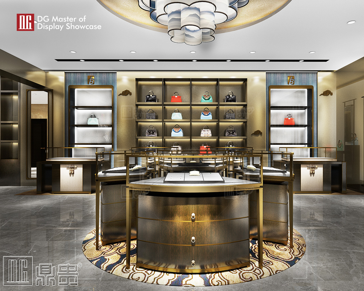 Βιτρίνα DG υψηλής ποιότητας, μοντέρνος σχεδιασμός, προσαρμοσμένη διακόσμηση ολόκληρου του καταστήματος, βιτρίνα βιτρίνας συσκευασίας υψηλής ποιότητας 7