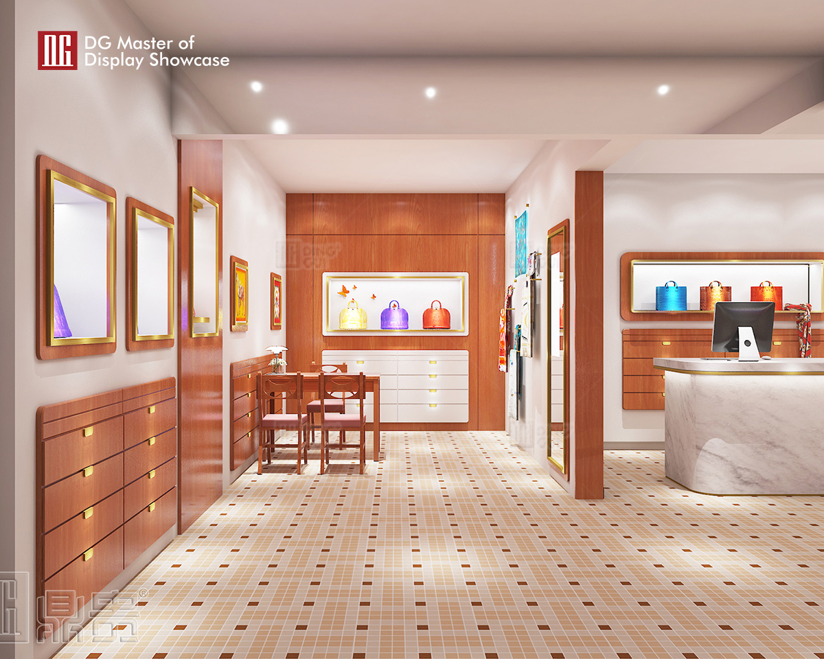 DG showcase luxury high quality handbag display cabinet custom design for retail store 7