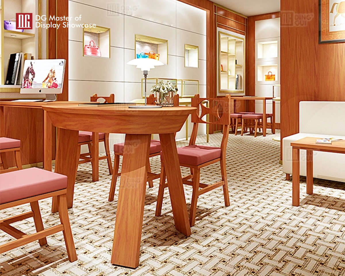 DG showcase luxury high quality handbag display cabinet custom design for retail store 10