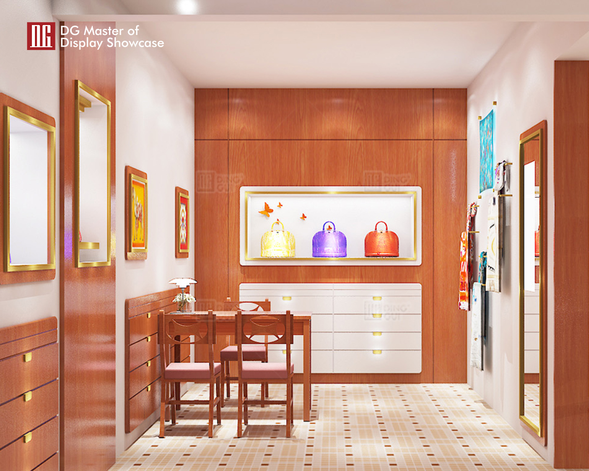 DG showcase luxury high quality handbag display cabinet custom design for retail store 8