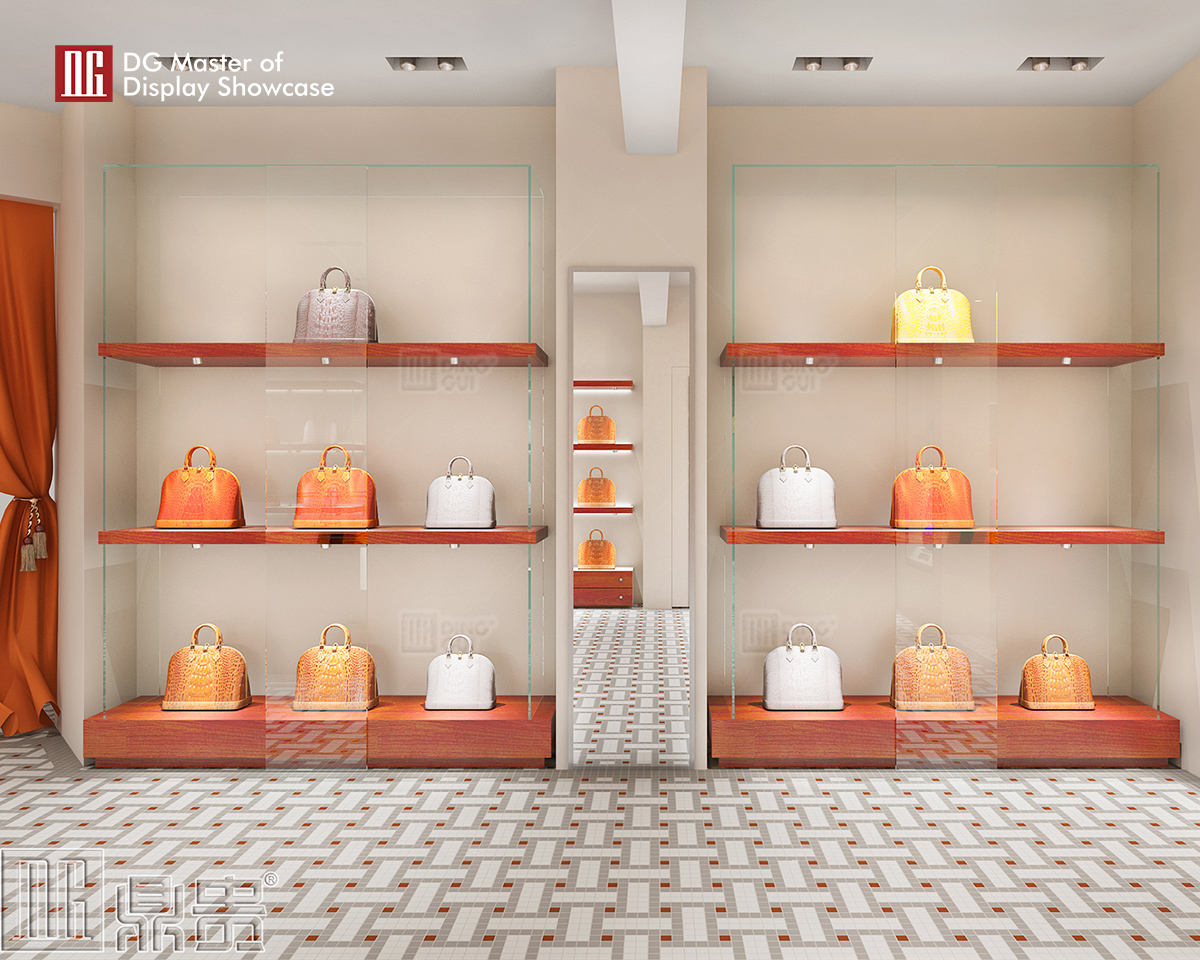 DG showcase luxury bag display cabinet eleganteng showcase interior design 10