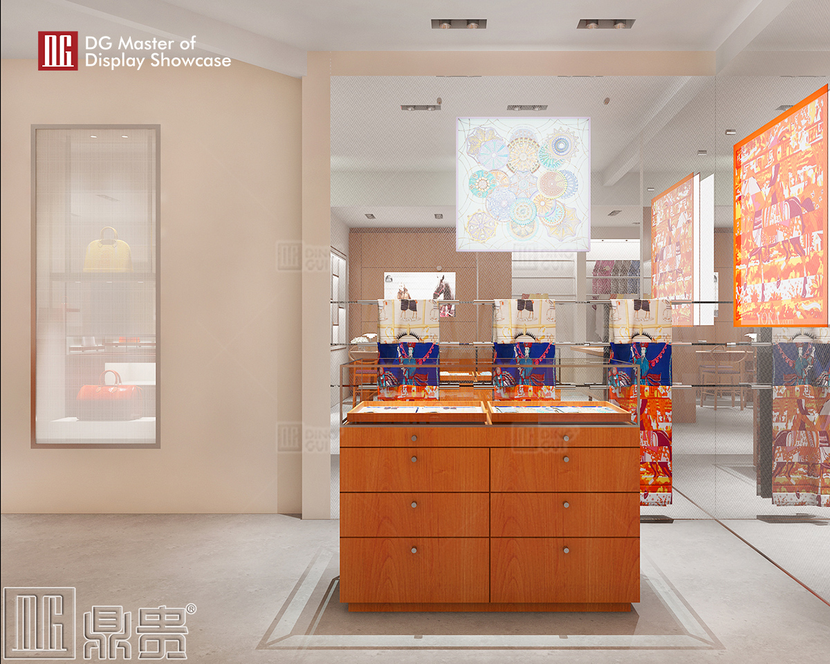 DG showcase luxury bag display cabinet eleganteng showcase interior design 9