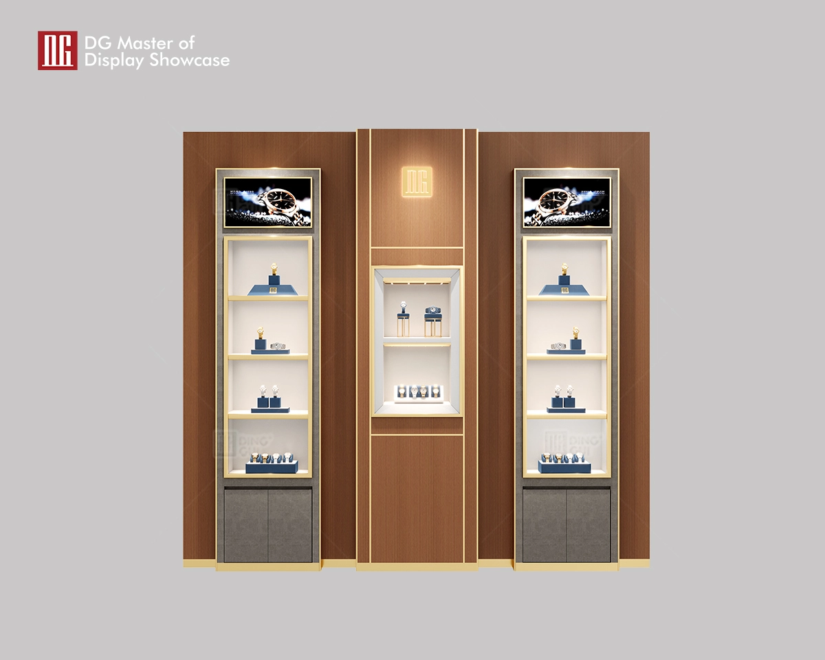 DG customized high-end luxury watch wall display showcase 1