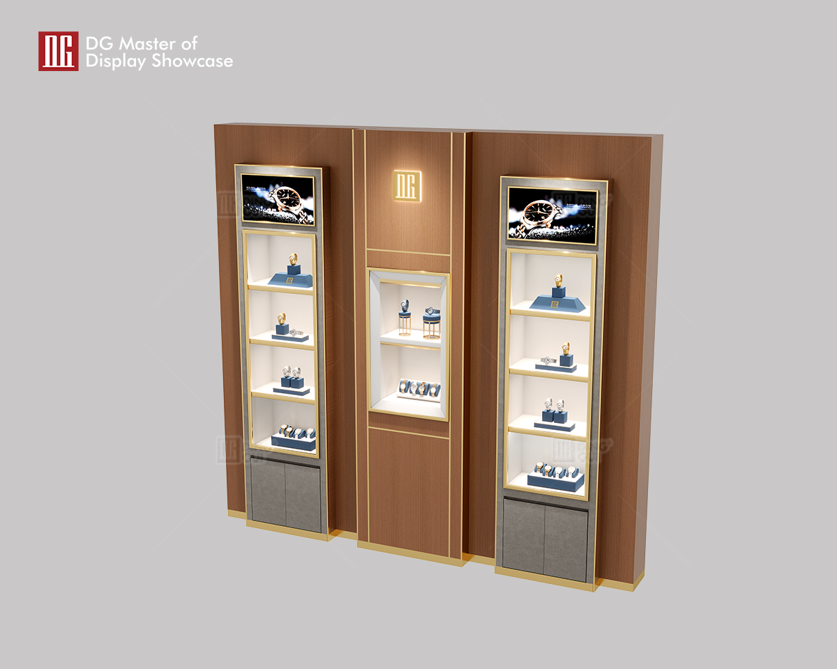 custom black showcase cabinet wholesale | DG Display Showcase 9